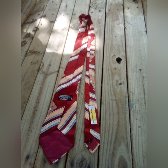 Men's Vintage Gino Pompeii Necktie Tie Ladies Lady Italy Repurpose - Picture 4 of 4